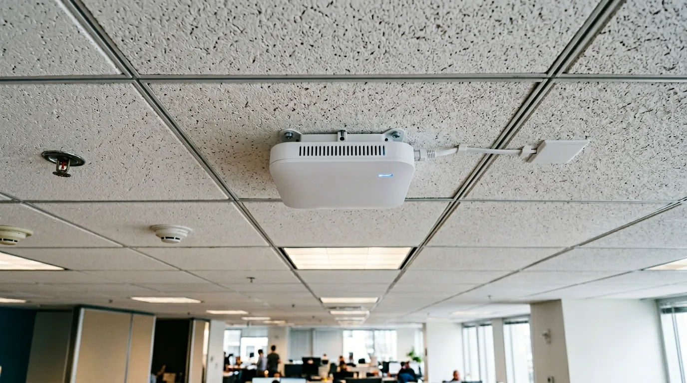 נקודת גישה WiFi בתקרה משרדית