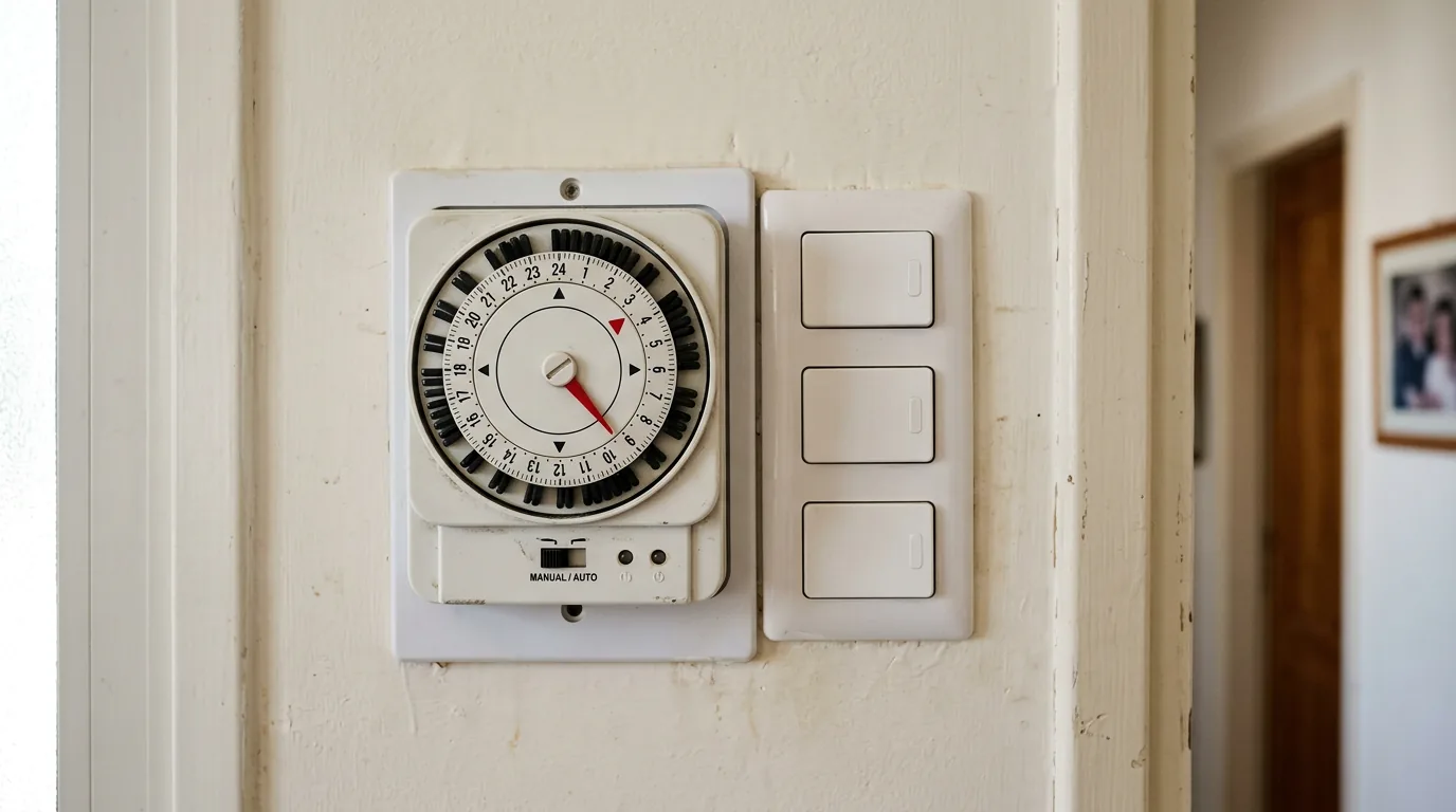 שעון שבת או מתג שבת ליד מתגי תאורה